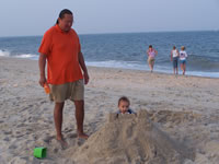 Bay Head Beachhouse. making sand castles