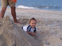 Bay Head Beachhouse. making sand castles