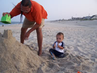 Bay Head Beachhouse. making sand castles