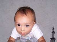 Bay Head beach house, Max crawling on the porch