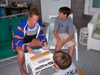 Bay Head beach house, cribbage tourney