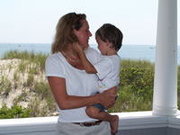 Alex and Mama on the porch