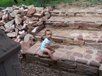 August 2006 Photos: Max playing in our yard on the steps.