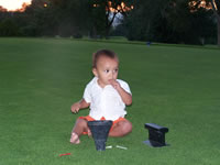 August 2006 Photos: Max playing on the tee box at Four Hills.