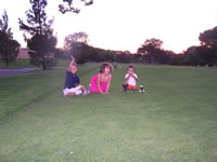 August 2006 Photos: Alex, Max and Carissa at Four Hills after a swim.