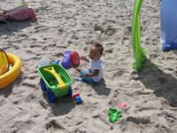 August 2006 Photos: Max playing on the beach in Barnegat Light, NJ