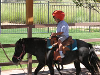 August 2006 Photos: Alex's ride on Misty the pony at Tamaya.