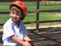 August 2006 Photos: Alex's ride on Misty the pony at Tamaya.