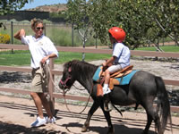 August 2006 Photos: Alex's ride on Misty the pony at Tamaya.