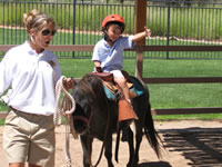 August 2006 Photos: Alex's ride on Misty the pony at Tamaya.