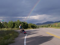 September 2006 Photos: A nice rainbow in the sky on our walk home.