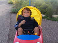 September 2006 Photos: Alex trying out Max's car.