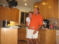 September 2006 Photos: Alex took this one of his Mom and Dad in the kitchen.