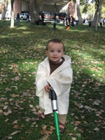 October 2006: Max as Yoda, but without his green head piece.