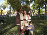 October 2006: Star Wars family. (Alex took off his Anakin Skywalker costume)