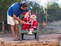 November 2006: Chris and Santas