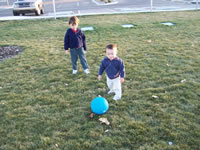 November 2006: Playing ball at the park