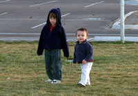 November 2006: Alex and Max at the park