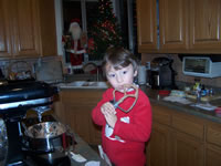 December 2006: Alex and Daddy made Christmas cupcakes!