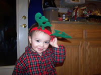 December 2006: Max with antlers