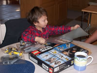 December 2006: Alex was in heaven with all his Lego Star Wars sets!