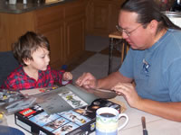 December 2006: Chris and Alex working on Lego Star Wars