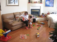 December 2006: Nana and Max playing with toys