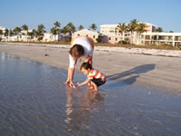 February 2007: Max and Nana playing on the beach.