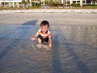 February 2007: Max splashing in the Gulf.