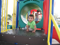 March 2007: Max at the play ground with friends.