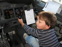 March 2007: Alex in the cockpit.