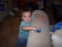 April 2007: Max with a choo-choo train