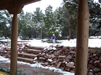 April 2007: Max playing in a late season snow shower (April 13th)