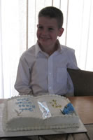 May 2007: Dillon celebrated his first Holy Communion and a friend made him this special cake.