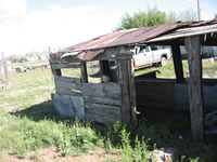 May 2007: Playing in a farm shack.