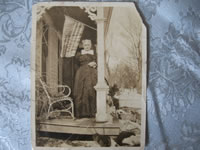 May 2007: My great-great grandmother (Nancy White: 1839 - 1922) on her porch in Traer, Iowa circa 1915.