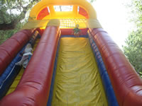 May 2007: Alex fixin' to go down the slide