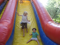 May 2007: Alex going down the slide!!! He loved it...