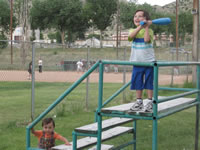 May 2007: Alex and Max playing ball and climbing on stuff.