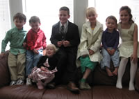 May 2007: Alex, Max and all their 'cousins' at Dillon's Holy Communion celebration