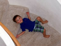 June 2007: Max on the stairs