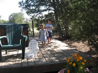 June 2007: Alex and Max playing on the deck