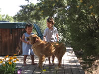 June 2007: Alex and Max with Jessie