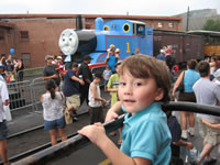 June 2007: Alex in front of Thomas after the train ride.