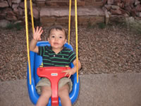 June 2007: Max in his favorite spot: the swing.