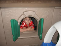 June 2007: Alex in the playhouse