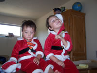 August 2007: Okay, they were now done with the Santa suits.