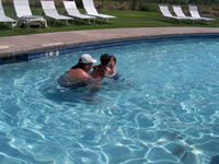 Sept 2007: Chris, Alex and Max playing in the oxbow pool