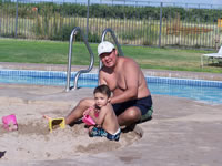 Sept 2007: Chris and Max building sand castles