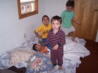 Sept 2007: Playing at Nonabah's house.